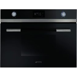 Smeg SF4120VCn Built In Compact Combination Steam Oven in Black